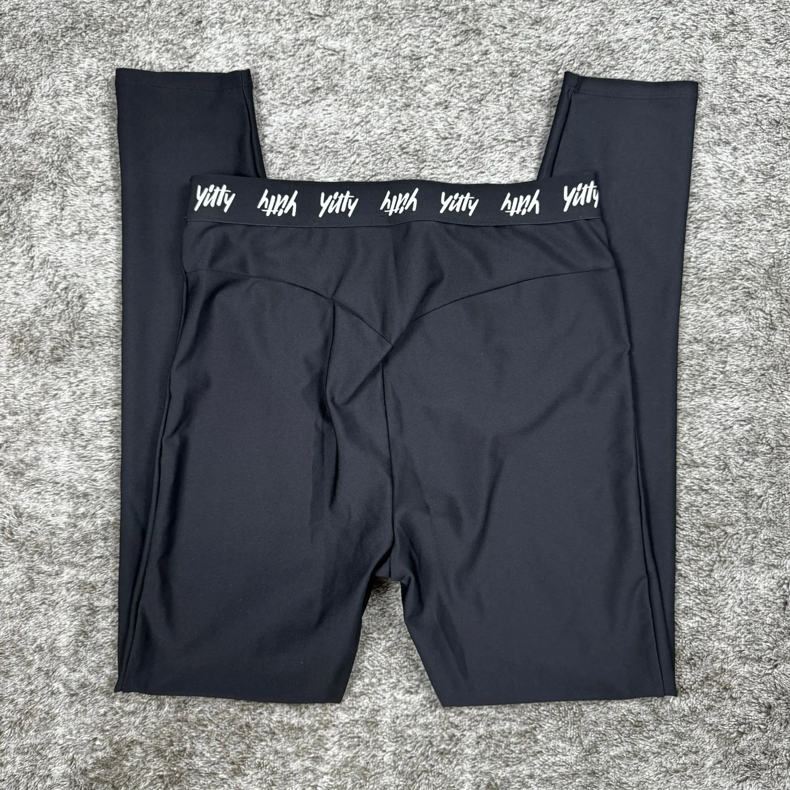 Yitty Major Label Shaping High Waist Logo Leggings Women's Large - Image 7