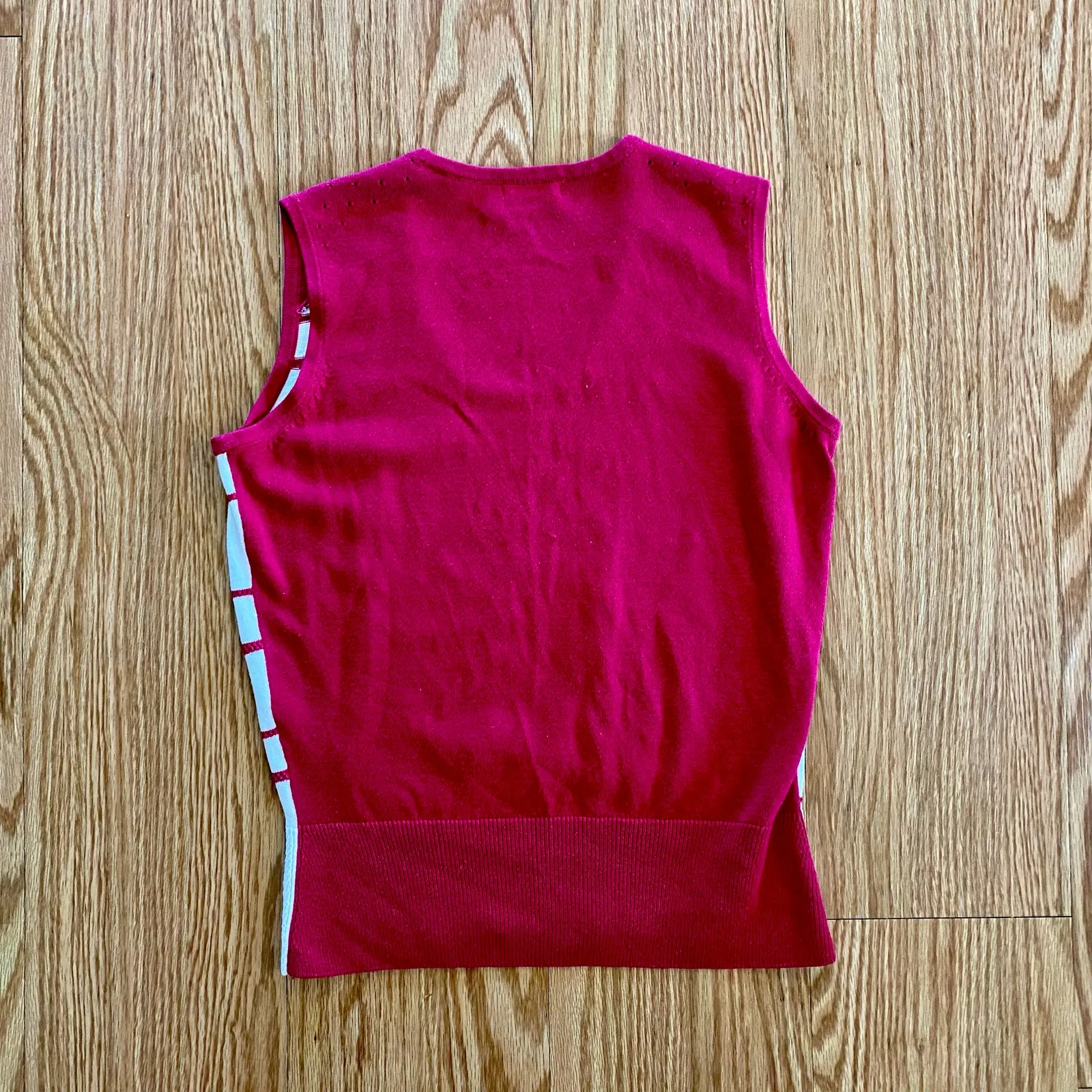 Vintage Green Lamb Y2K Pink & White Sleeveless Tank Top Womens 8 - Image 7