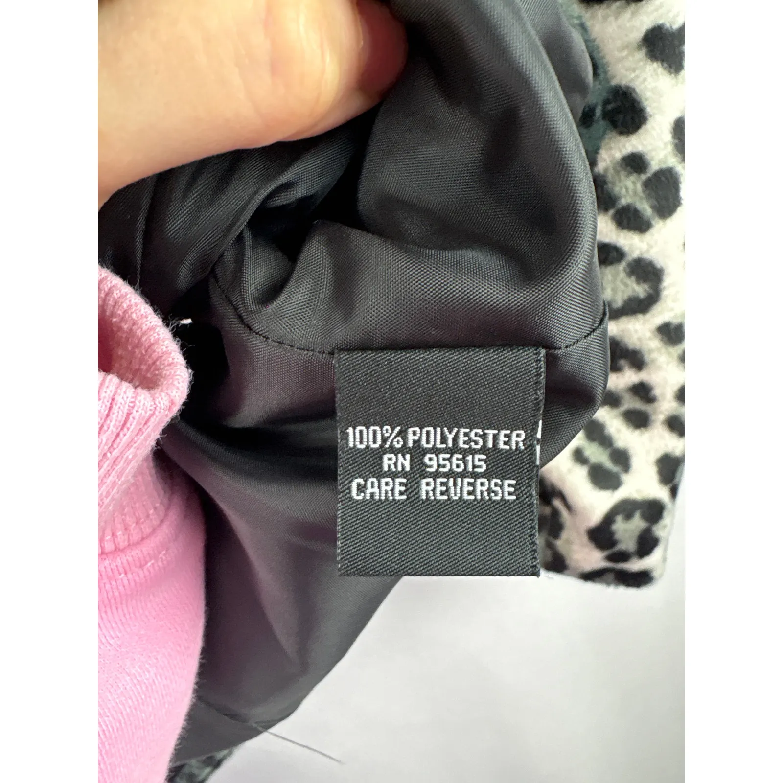 Women’s Rafaella Small Black, Grey, White Leopard Print Cape Coat - Image 5