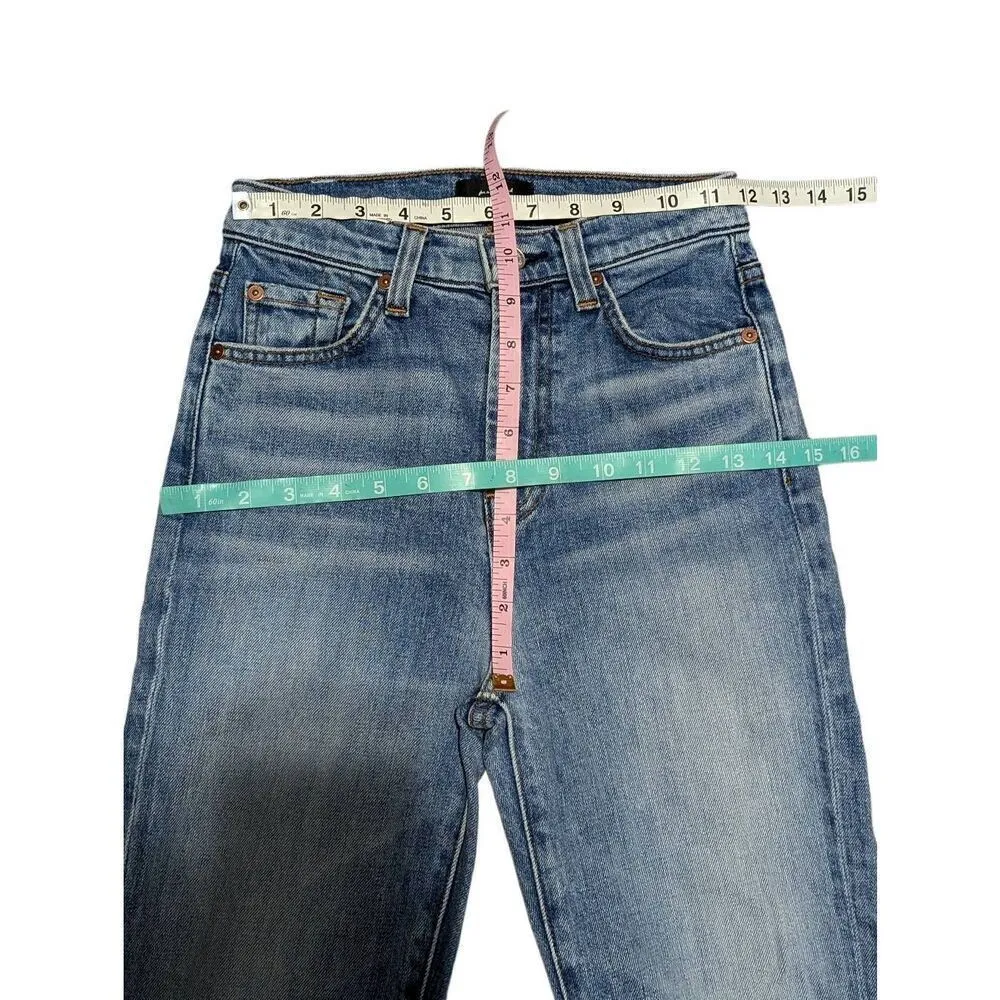 7 for all mankind high-waist slim kick jeans size 24 - Image 3