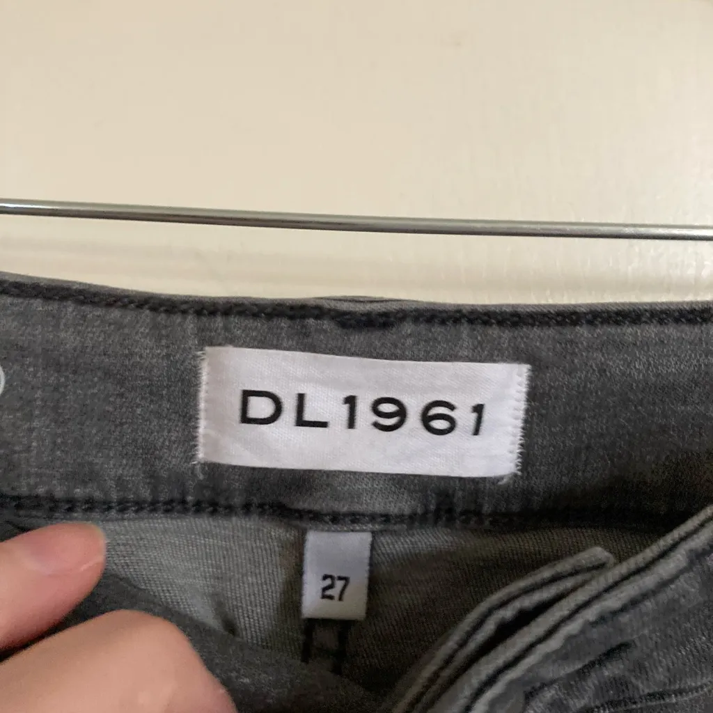 🌸DL1961 Gray Drizzle Wash Margaux Instasculpt Ankle Skinny Denim Jeans - Image 7