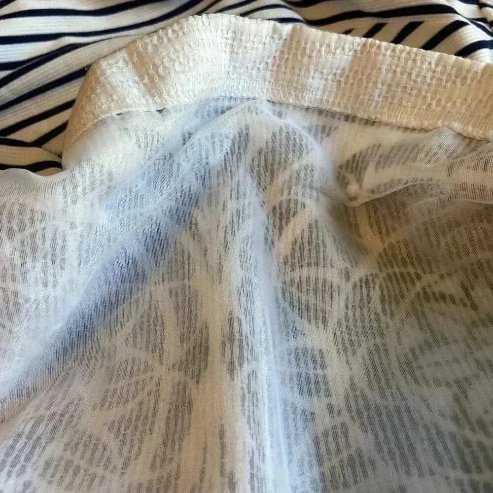 Just Taylor Size 14‎ Navy Blue/White Striped Floral Midi Sleeveless Dress Blue - Image 11