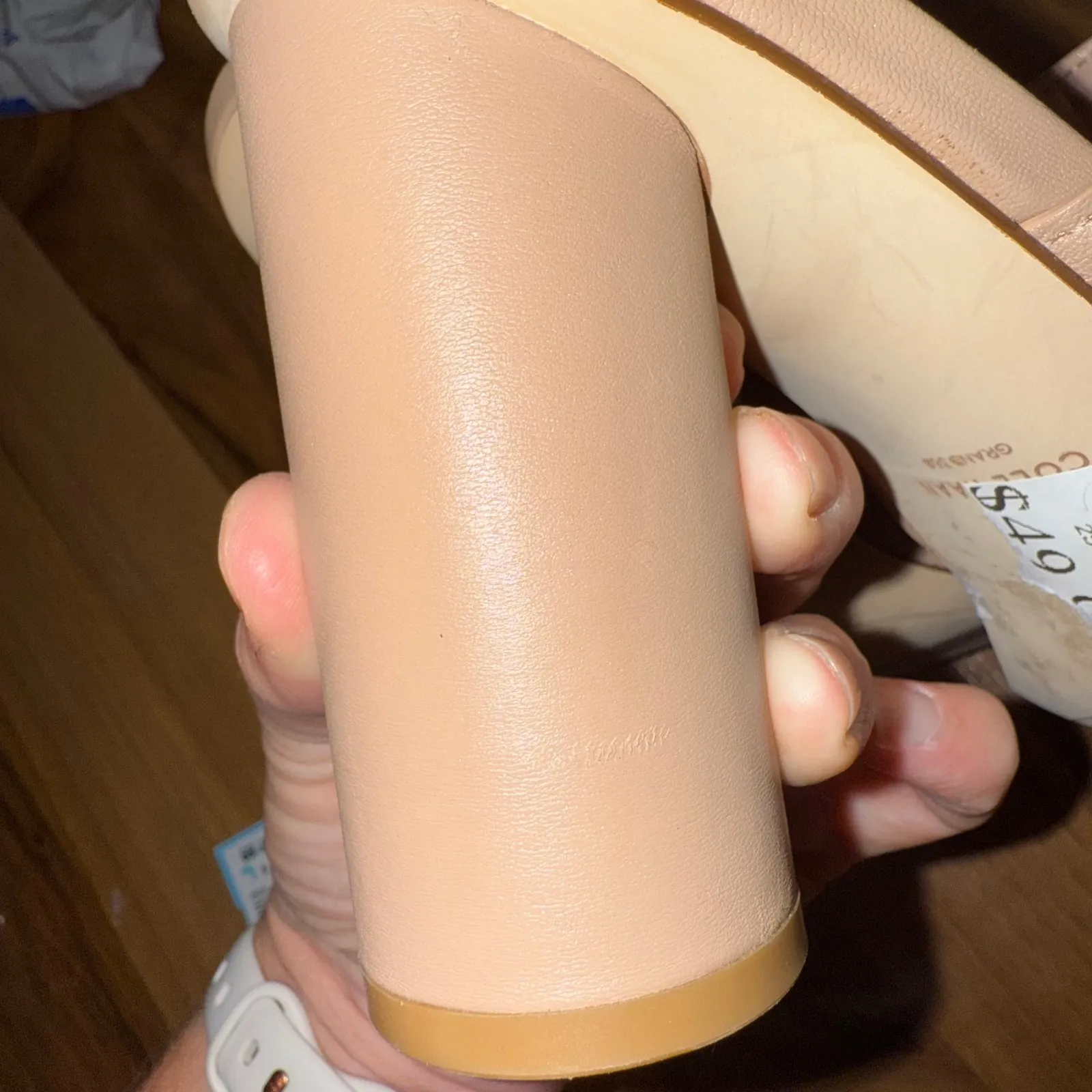 Cole Haan Women's Block Heel Sandals tan Leather classic wedding size 9‎ career - Image 7