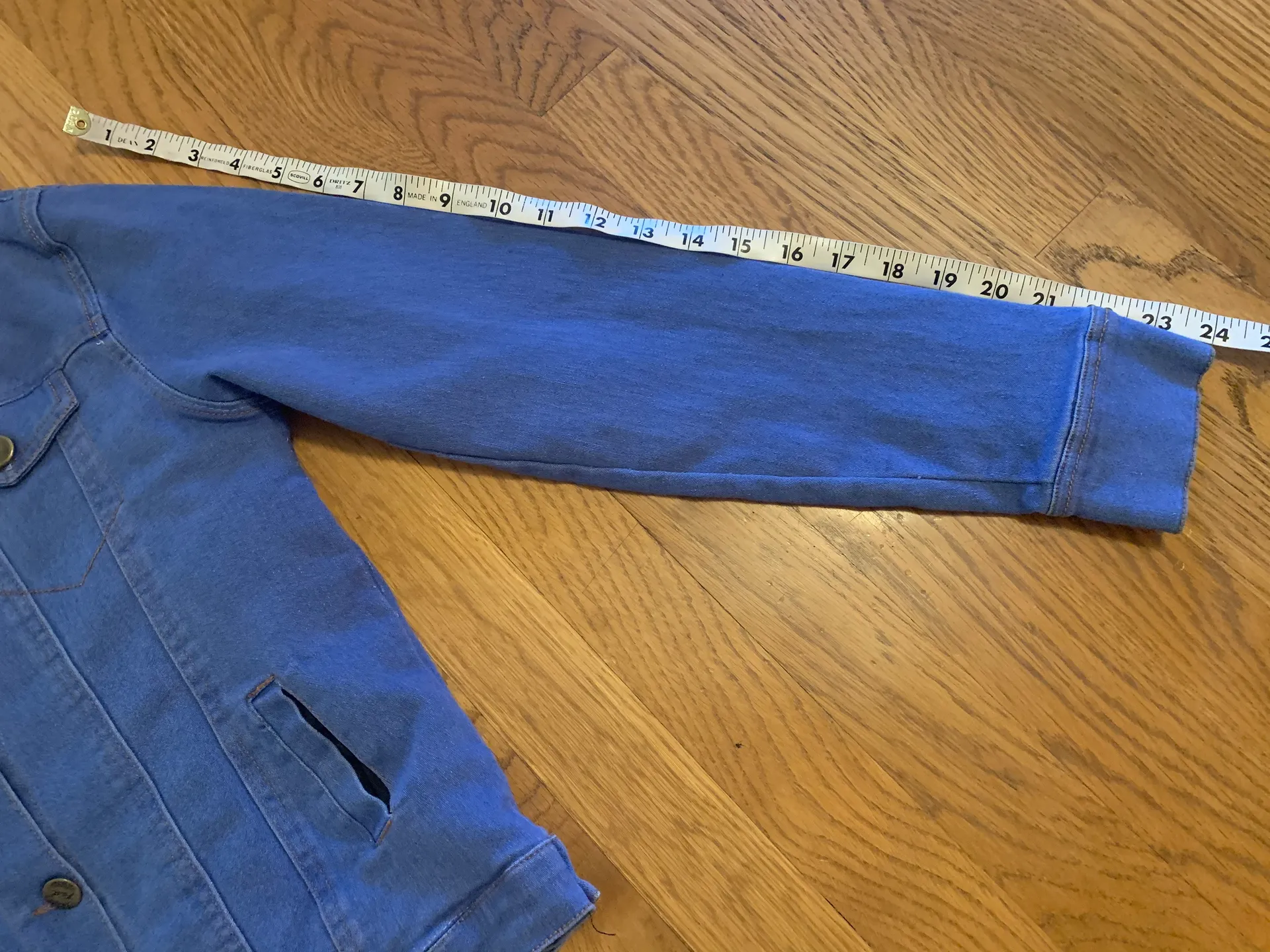 Sherpa Lined Denim Jacket Size S Blue - Image 10