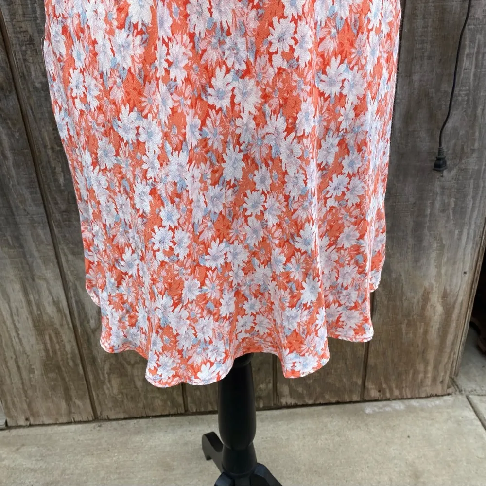 Kimchi Blue  Orange Floral Printed Mini Dress Size M - Image 8