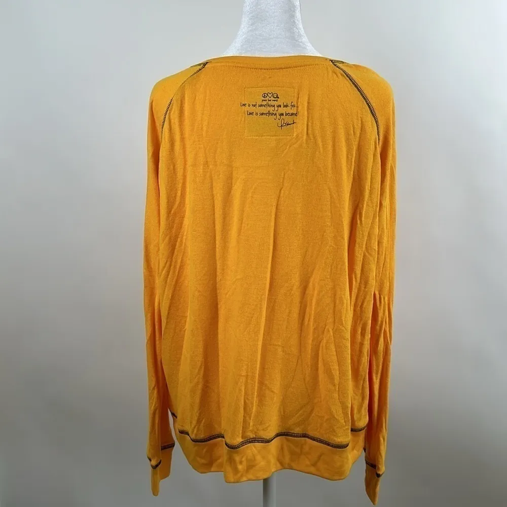 Peace Love World Yellow “I Love Game Day” Long Sleeve T-shirt Size XS - Image 5