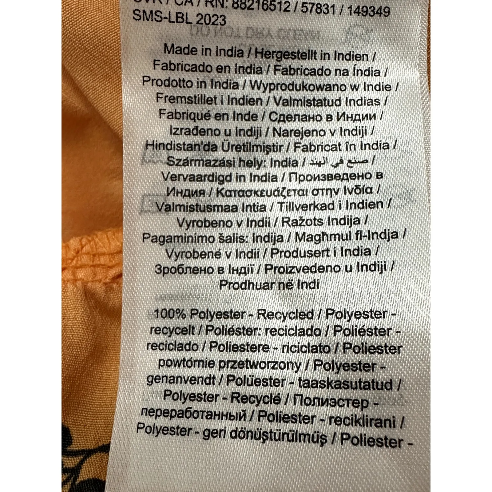 Vero Mada Women's Orange Floral Tie Short Sleeve Mini Dress M NWT - Image 10