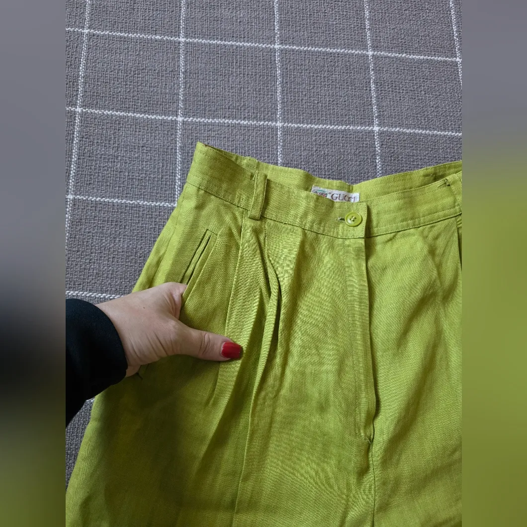 Vtg Gucci Linen Trousers - Image 8