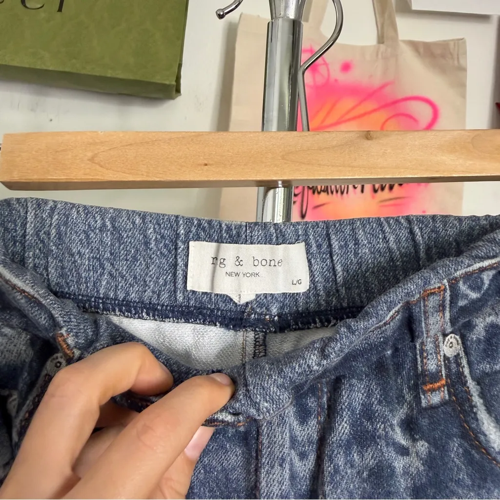 Rag & Bone Miramar Denim Joggers Medium Wash - Image 5