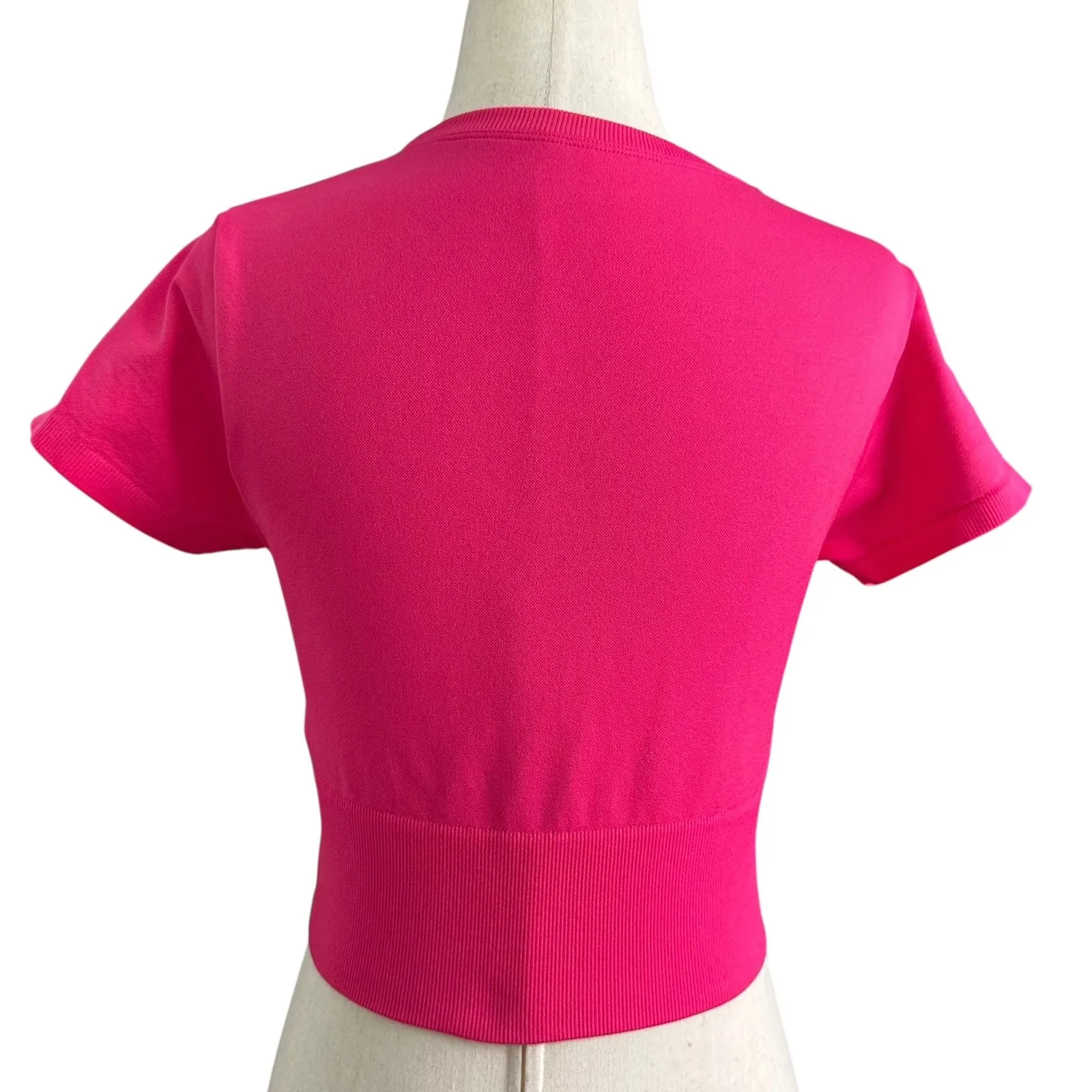 Offline by Aerie Pink Seamless Fitted Crop Top Women's Size Small | 26 - Image 2