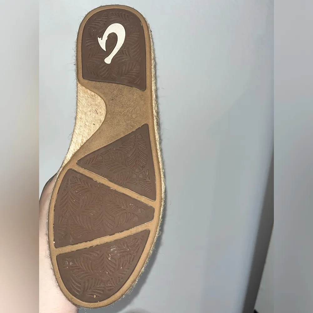 OluKai Kaula Pa'a Kapa Pink Linen Espadrilles Rope Fiber Sole Slip On Shoes Sz 9 - Image 12