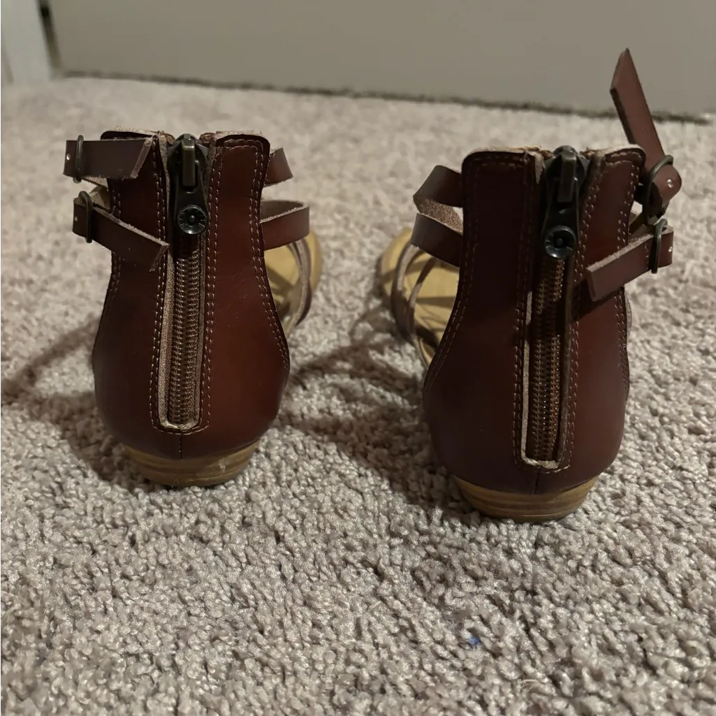 Brown Strappy Sandals - Image 2