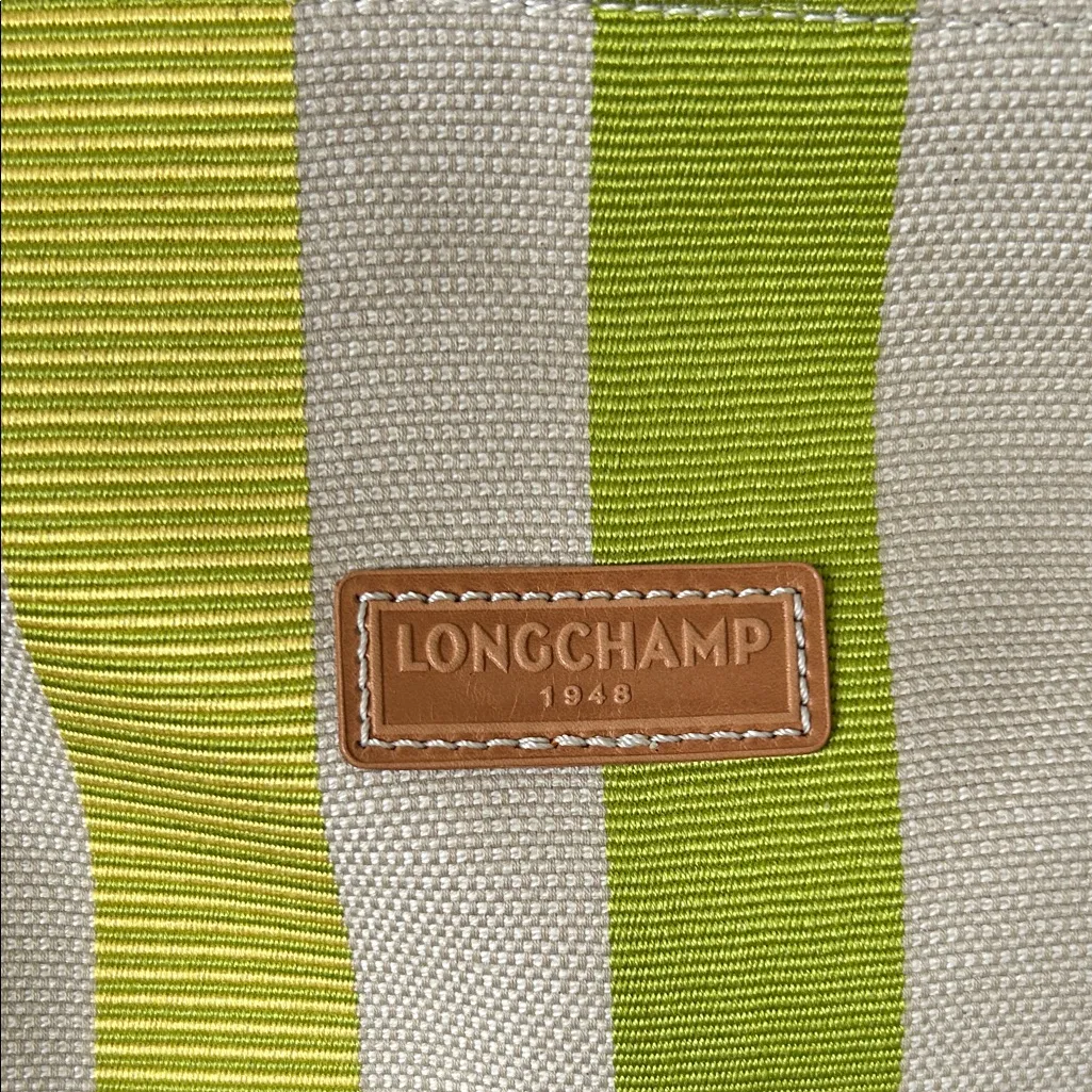 💚 Longchamp Striped Shoulder Bag 👜 – Excellent Condition 🌟 - Image 2