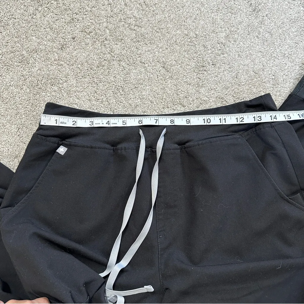 Figs Women’s High Waisted Zamora Jogger Scrub Pants Pull On in Black MT - Image 11