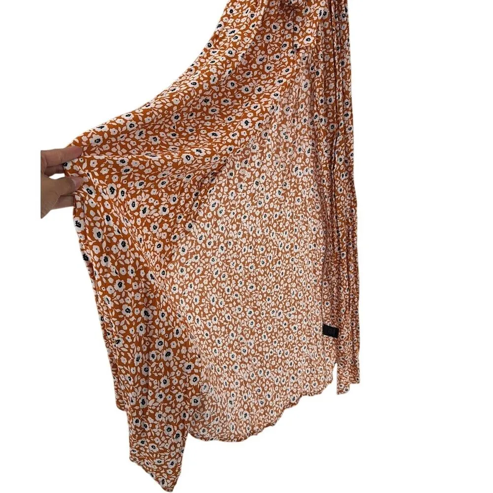 VICI yellow ditzy floral maxi wrap dress size S cottagecore western summer - Image 4