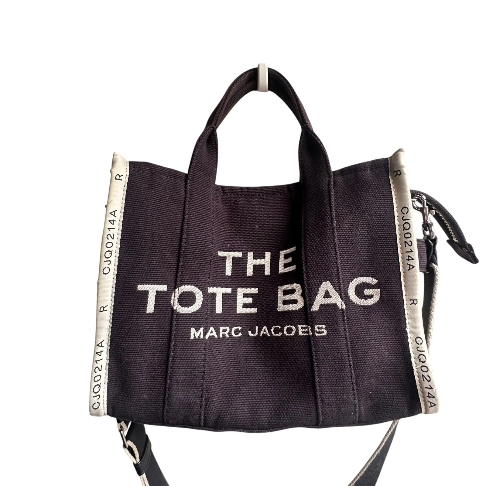 MARC JACOBS The Jacquard Medium Tote‎ Bag Black/White - Image 2