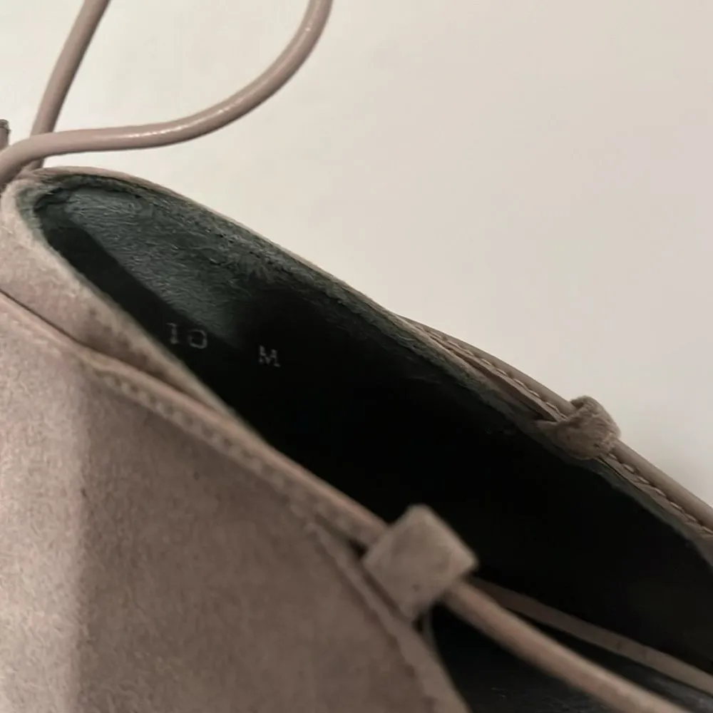 STUART WEITZMAN Gray/Beige Ankle Tie 3 Inch Heels, Size 10 - Image 8