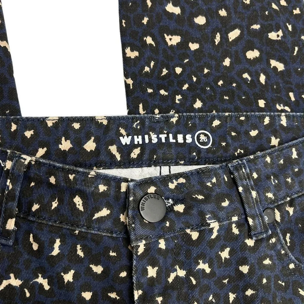 Whistles Low Rise Skinny Jeans in Leopard Print size 26 - Image 5