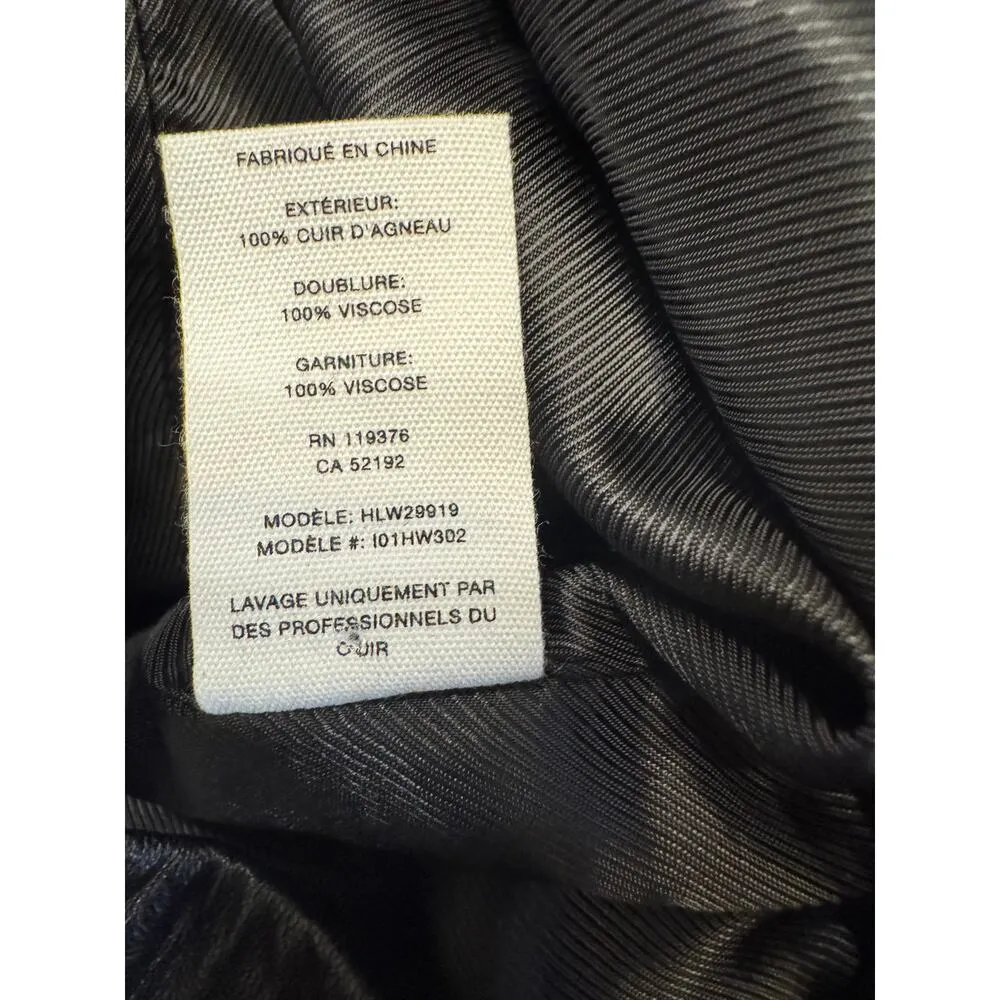 HELMUT LANG Black Leather Mini Skirt Button Front in Size 4 - Image 9