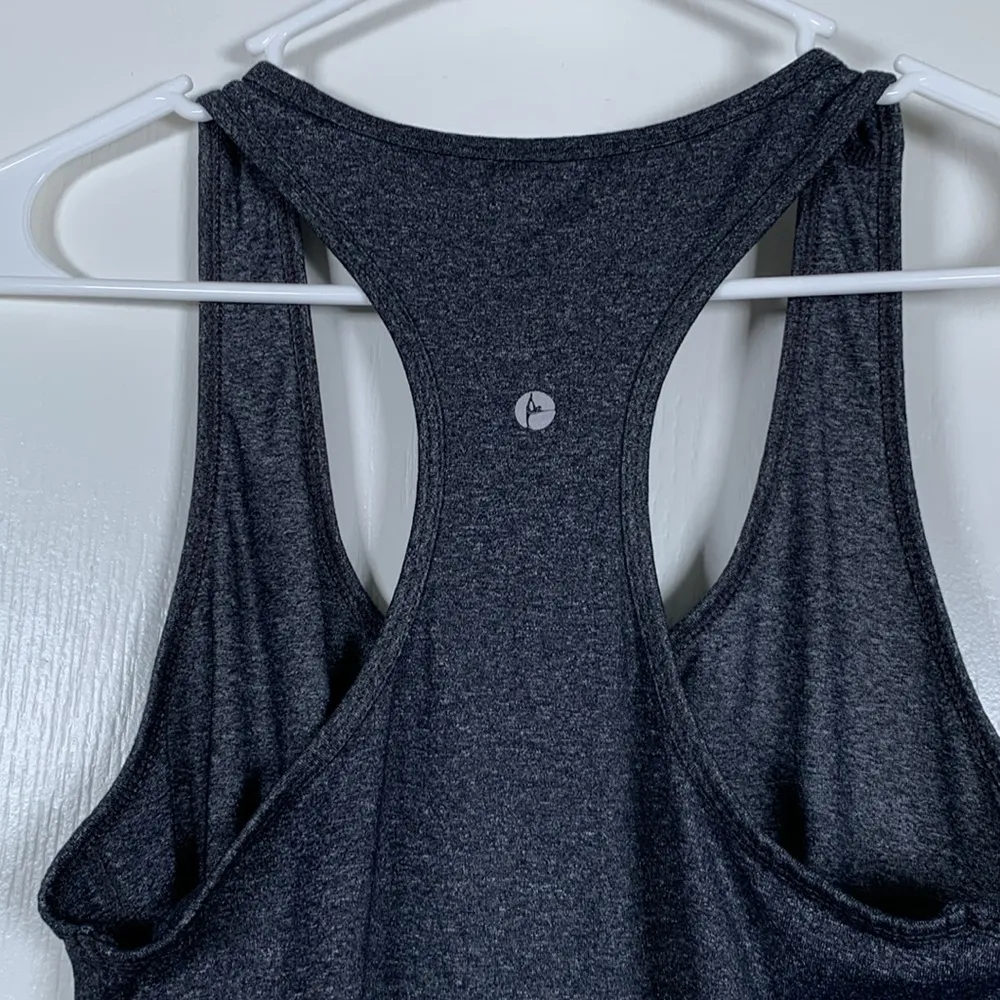 90 Degree by Reflex Charcoal Gray Racerback Athleisure Tank Top Large EUC #1797 - Image 4