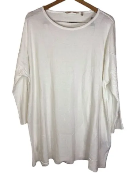 Soft Surroundings Classic White Long Sleeve Super Soft Flowy Tee Size 1X - Image 1