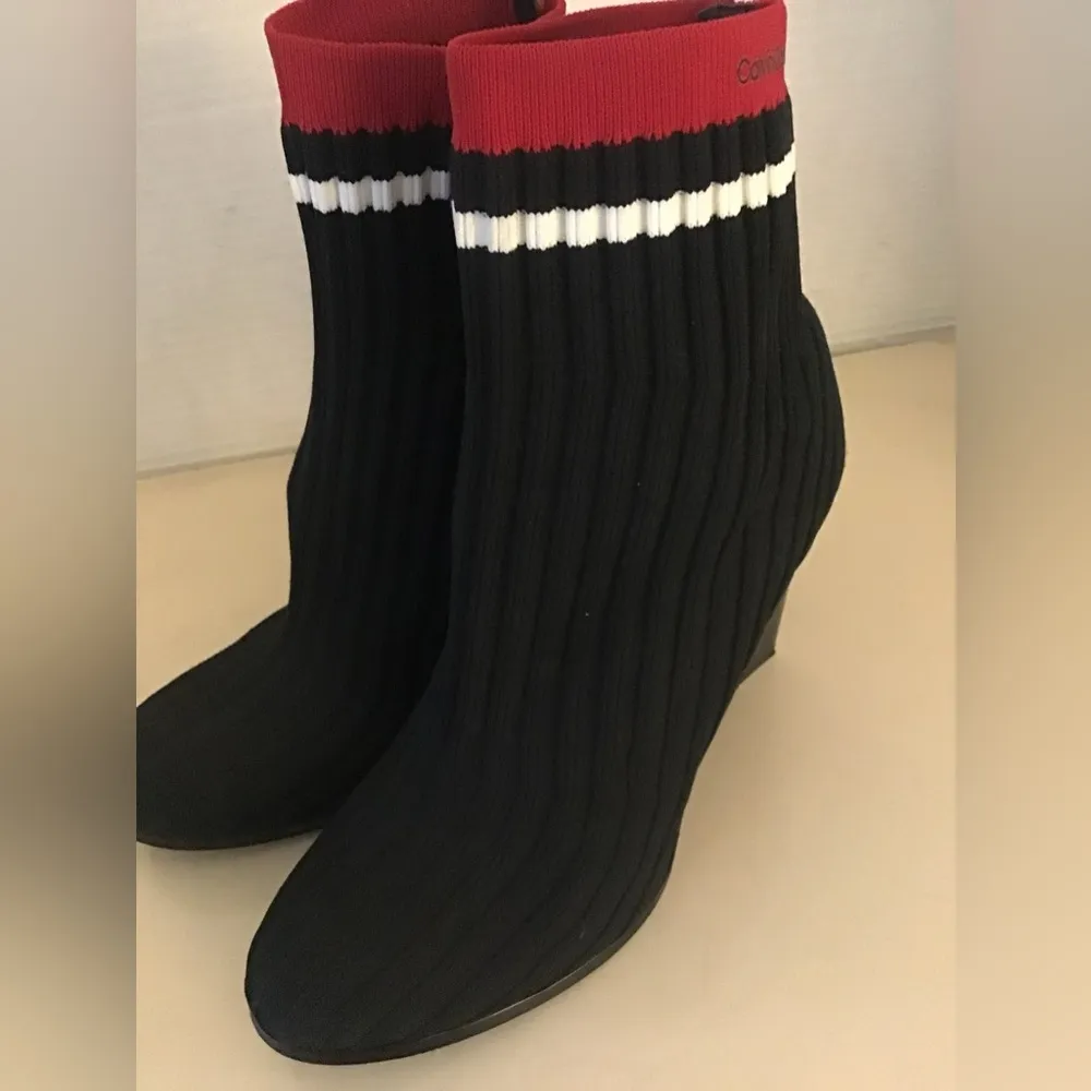 women black knit rib Antonette heel boots US 9.5 - Image 9