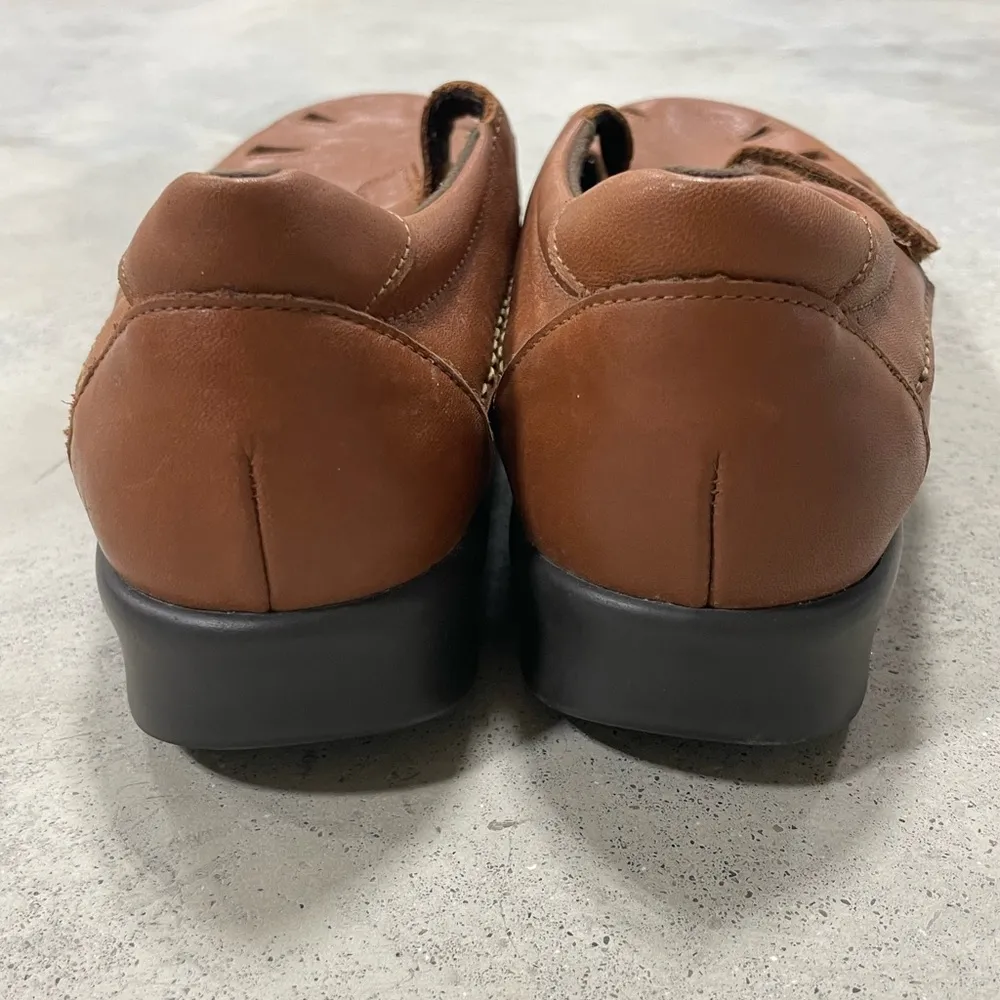 SAS Shoes Womens 9 Medium Brown Diabetic Leather Mary Jane Tripad Comfort Roamer - Image 6