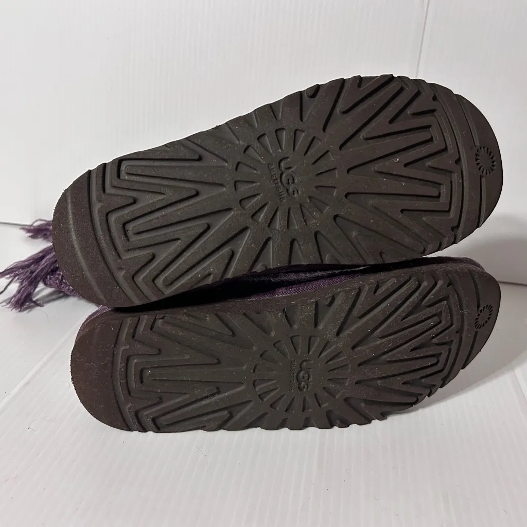 UGG Purple knit button tall winter boots women fits size 7 - Image 10