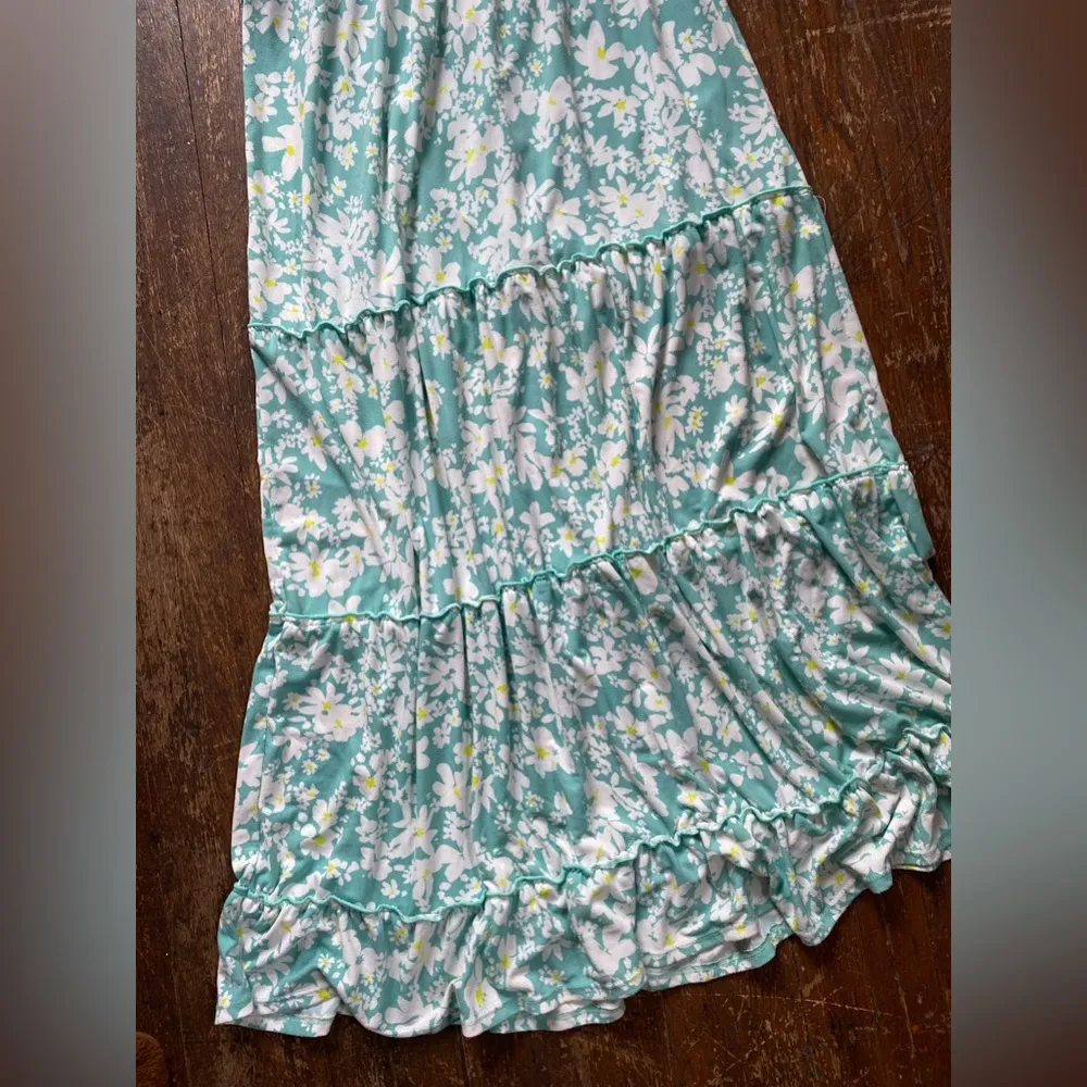 NoBo Long Flower Pattern Spaghetti Strap Dress Size LG 11/13 - Image 3