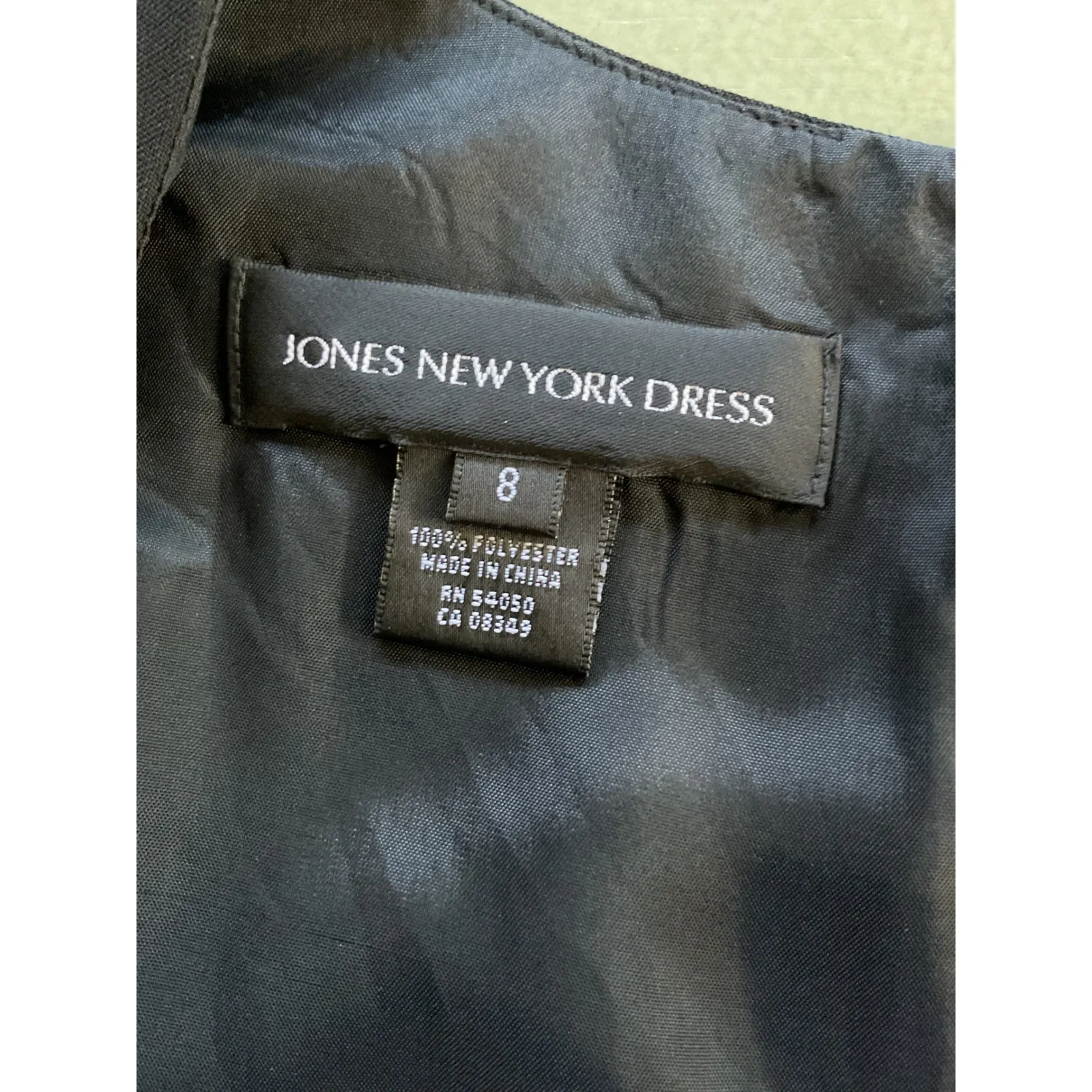 Jones New York Dress Black Polyester‎ Midi Evening Career Work Party Cocktail - Image 8