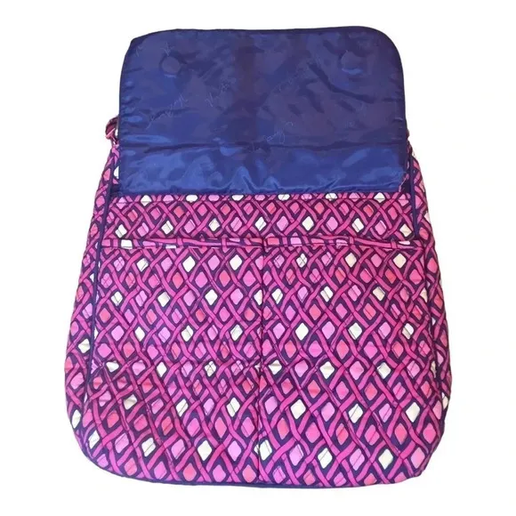 VERA BRADLEY‎ KATALINA DOUBLE ZIP PINK DIAMONDS CROSSBODY PURSE POCKETS RETIRED - Image 9