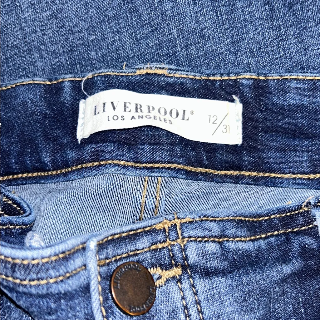 Liverpool Gia Glider High Rise Distressed Skinny Jeans in Westler Wash Sz 12/31 - Image 6