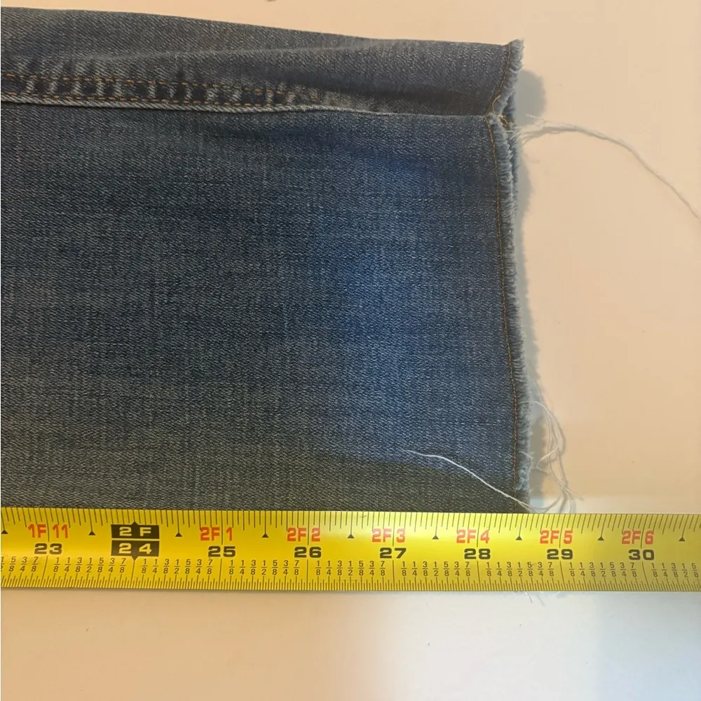 J Jill High Rise Boot Cut Jeans Raw Hem Women's 2 Petite 0329 Blue Size 2P - Image 7