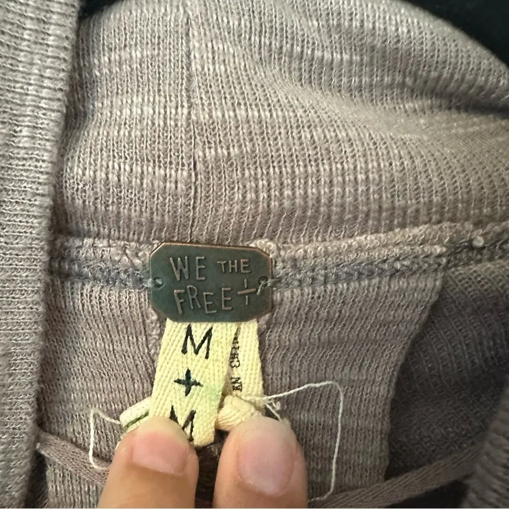 Free People Womens Cowl Neck Split Back Top Size Medium Brown - Image 3