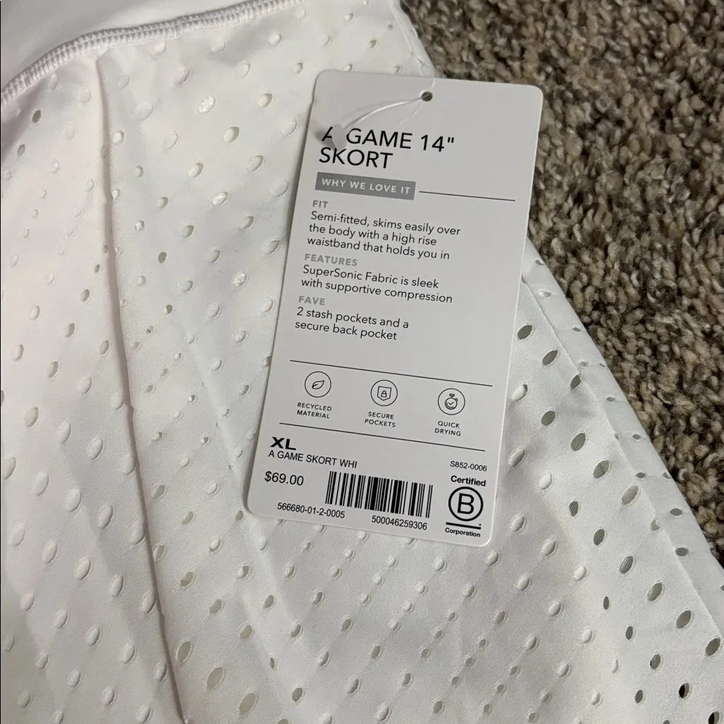 Athleta A-Game 14” Skort size XL NWT - Image 3