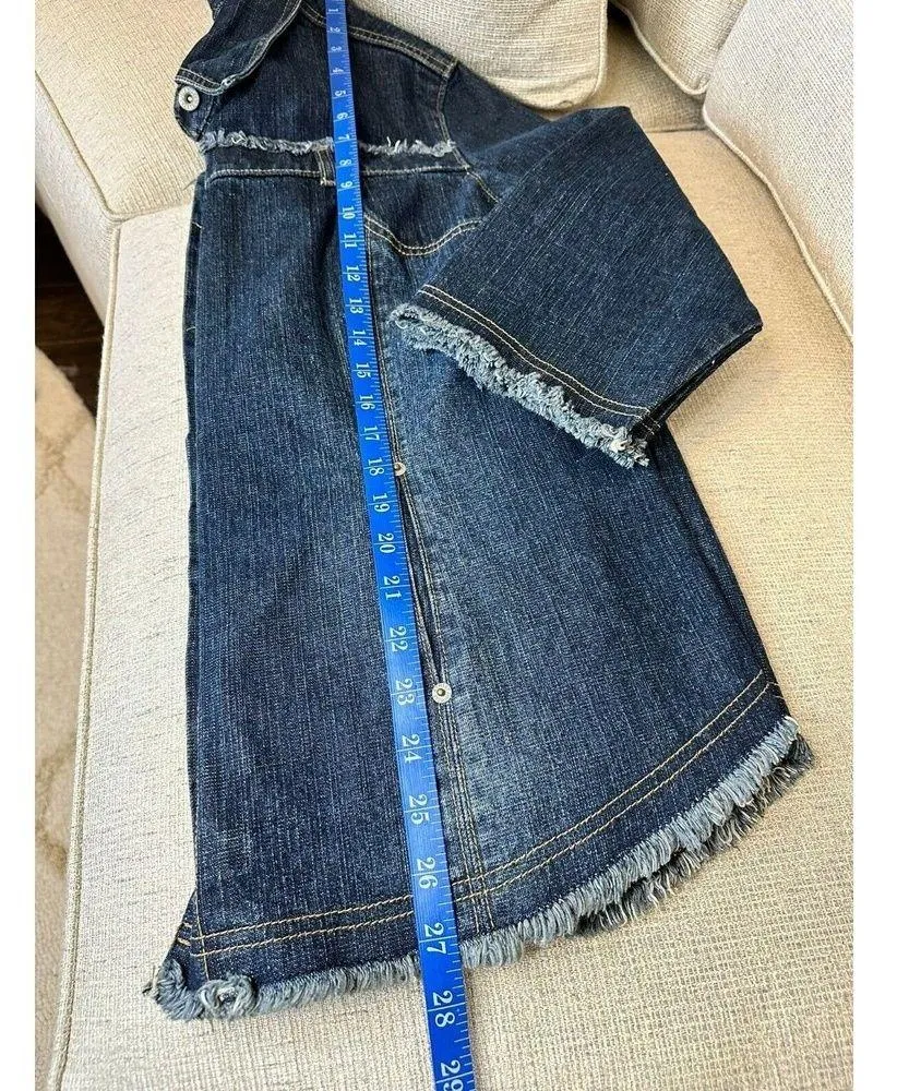 Denim 2 Piece Women's Jacket Button Down Matching Skirt Set 14 16 - Image 16