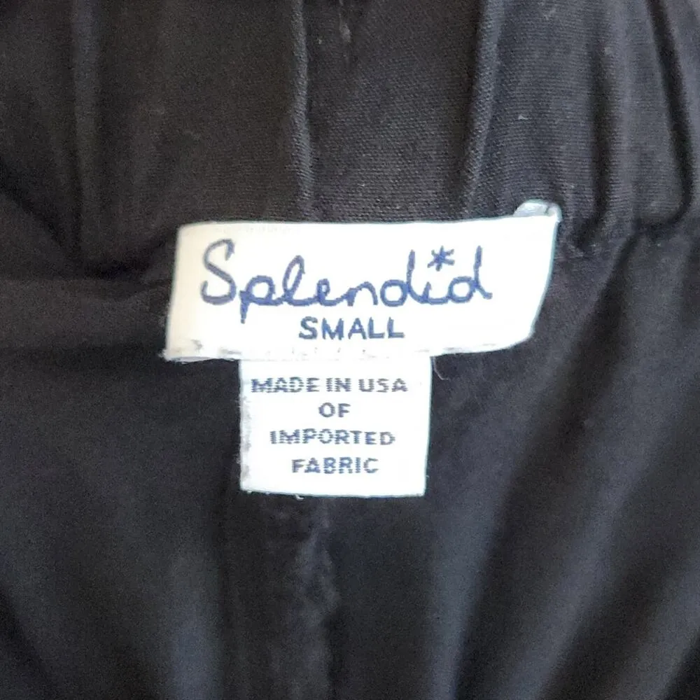 Splendid Drawstring Elastic Waist Super Soft Fly Shorts Black Size Small - Image 4