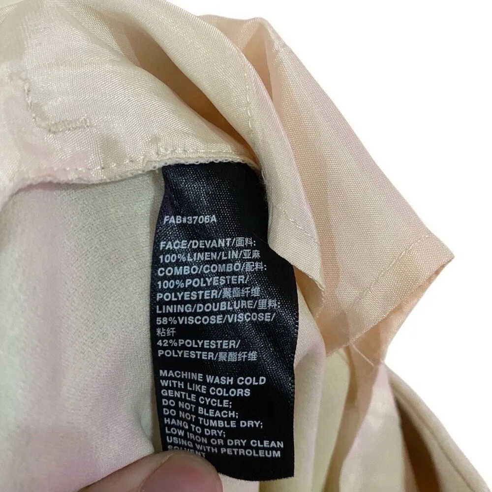 Lafayette 148 size 18 cream 100% linen pockets - Image 4