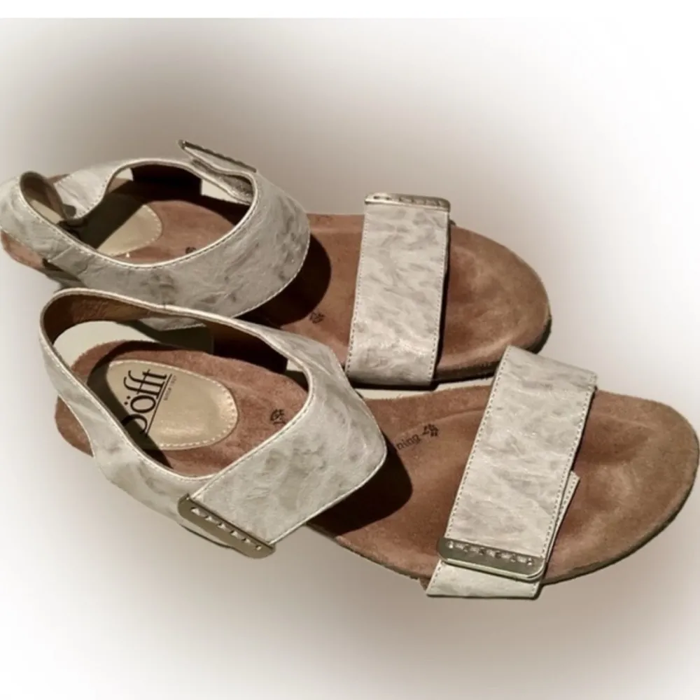 Söfft Genuine Leather Sandals Size 7.5 w White - Image 15