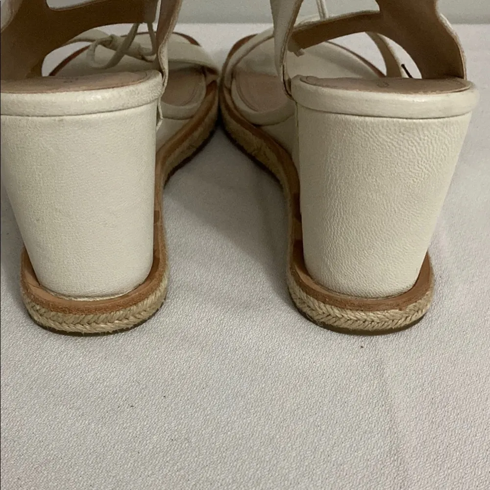 Pelle Moda Women's Cream Wedge gladiator Sandals size 10 - Image 6