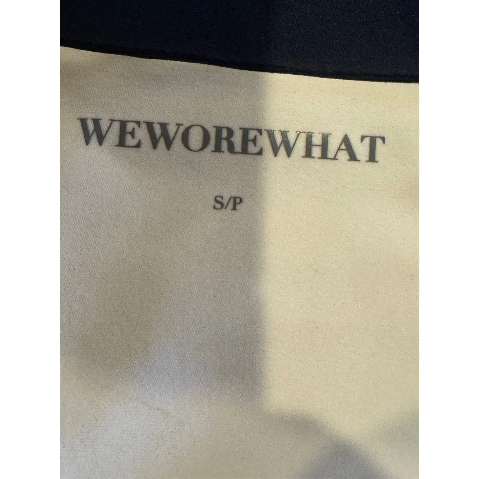 WeWoreWhat‎ Shirt Women Small Ivory Blue Sports Collared Crop Top Tennis Golf - Image 8