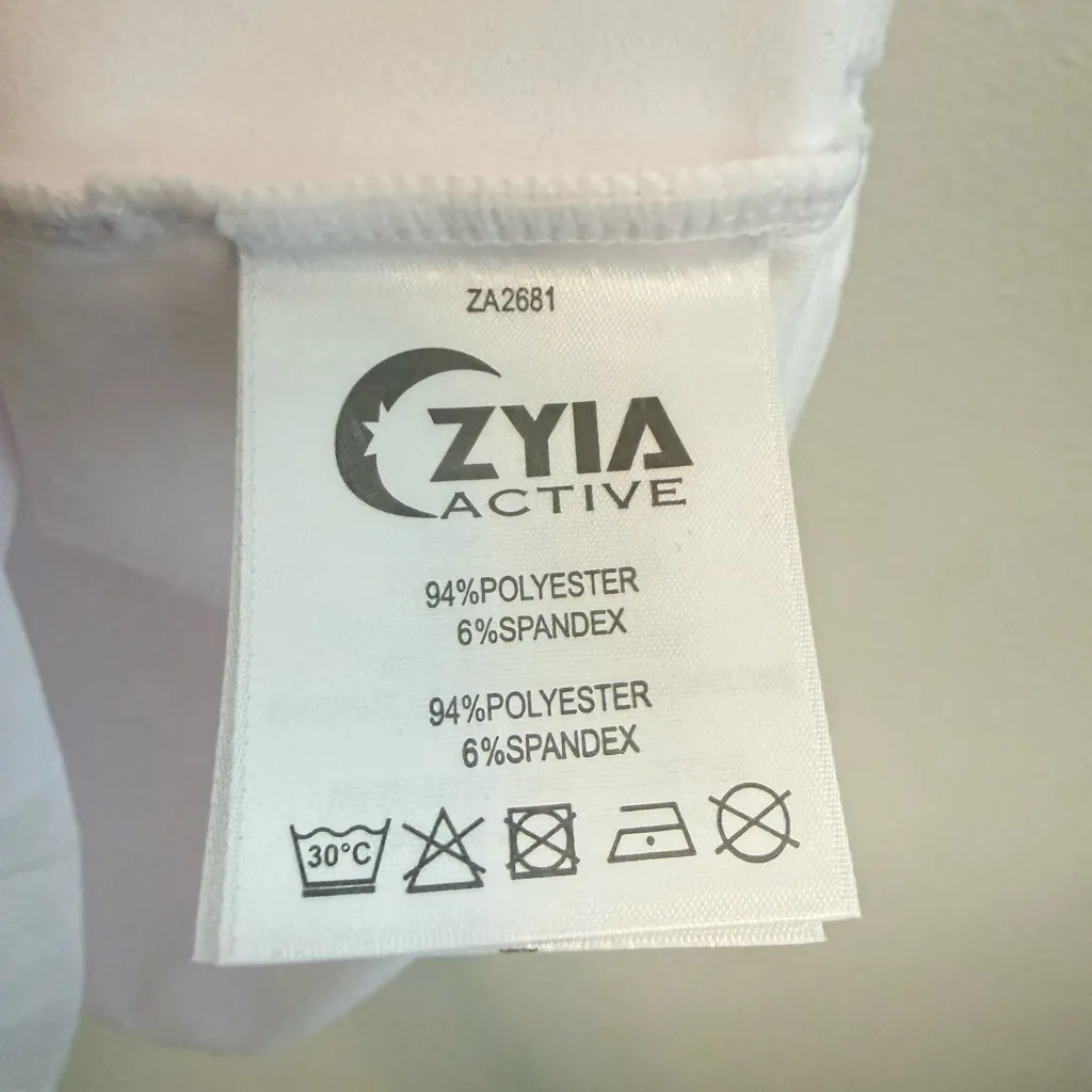 NEW ZYIA White Mirage Muscle Tank Medium - Image 6