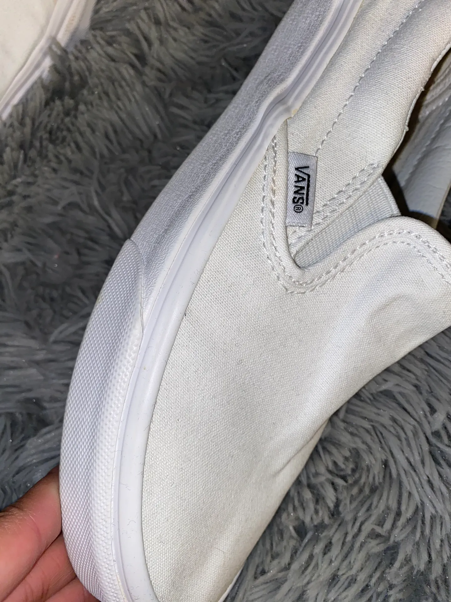 Vans White Slip-ons - Image 4