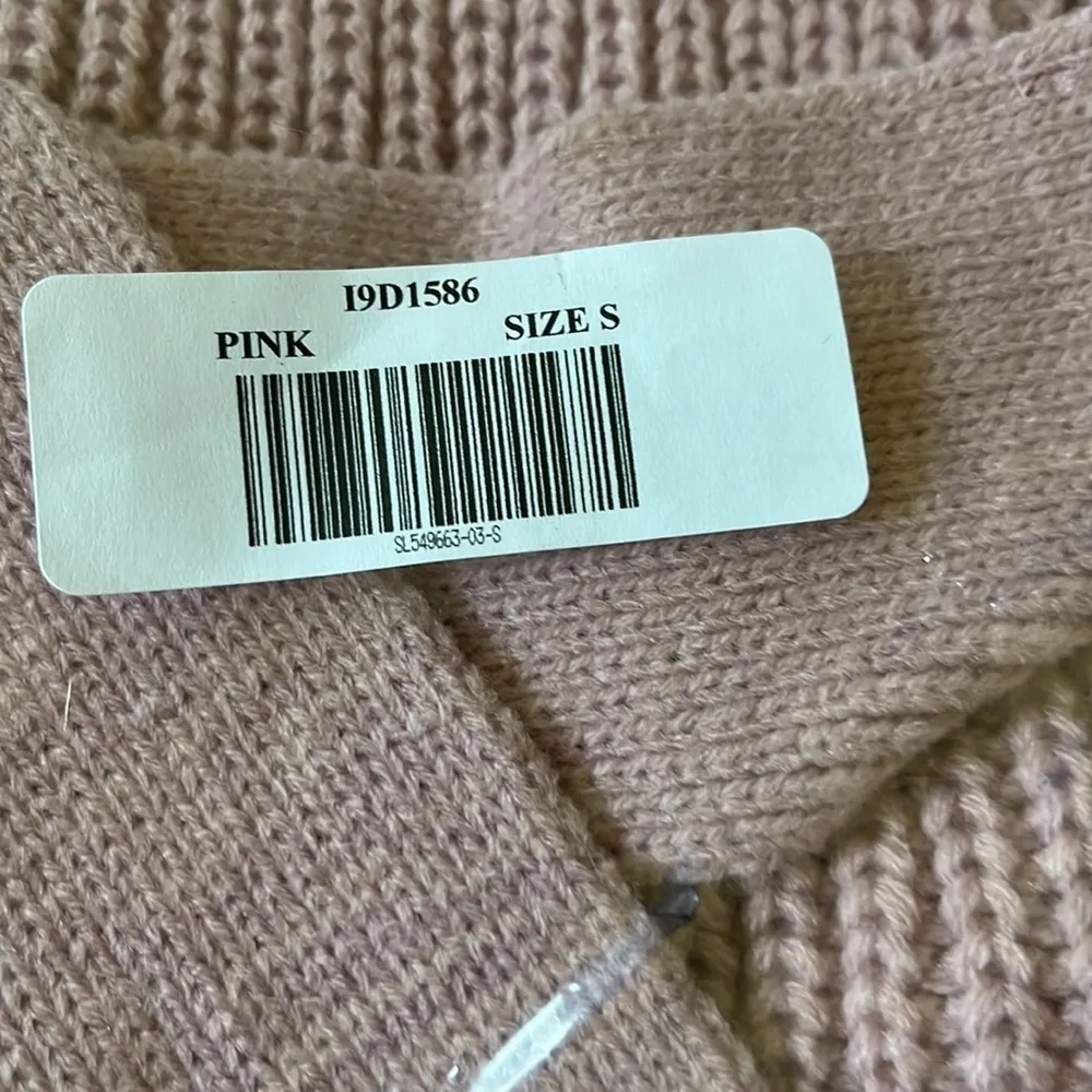 Lulus Women’s Sweet Demeanor Pink Turtleneck Cold-Shoulder Sweater Dress Small - Image 3