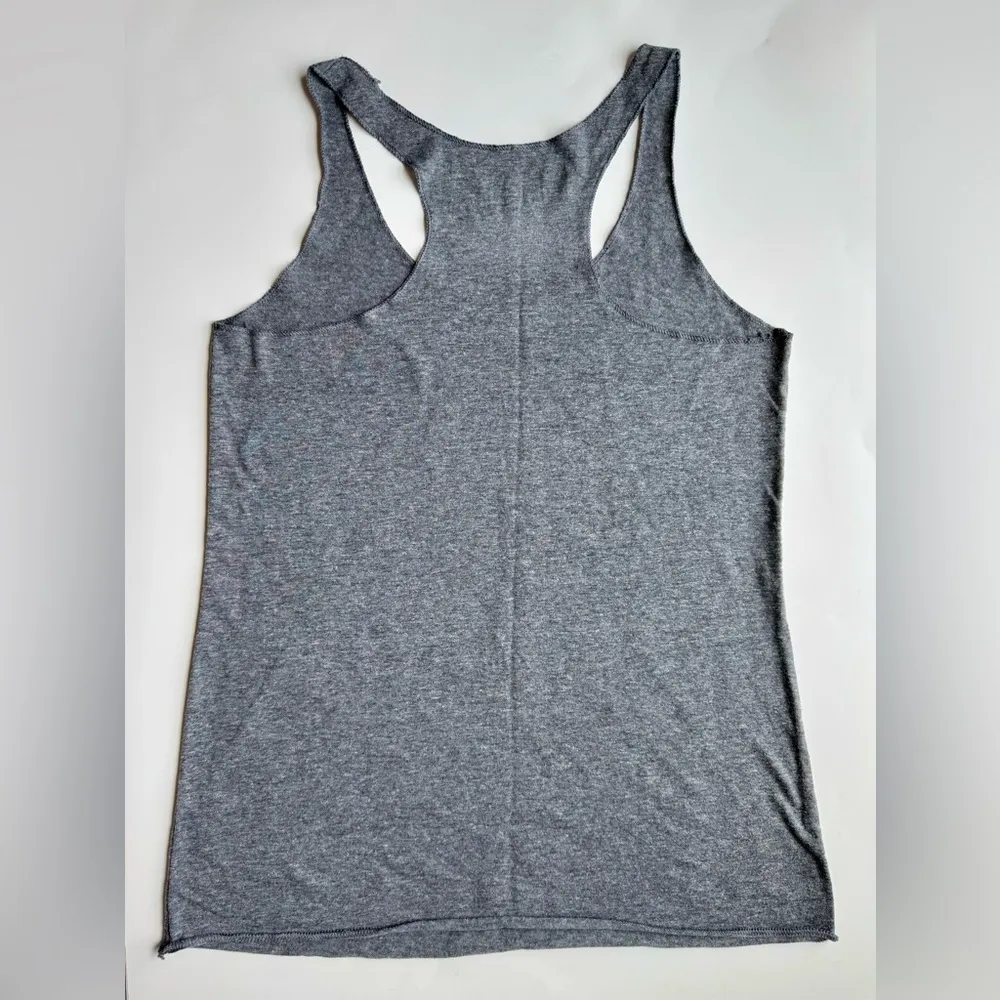 Cold Crush Tropical Flag 🇺🇸 Racerback Heather Gray Tank Top Size S - Image 5
