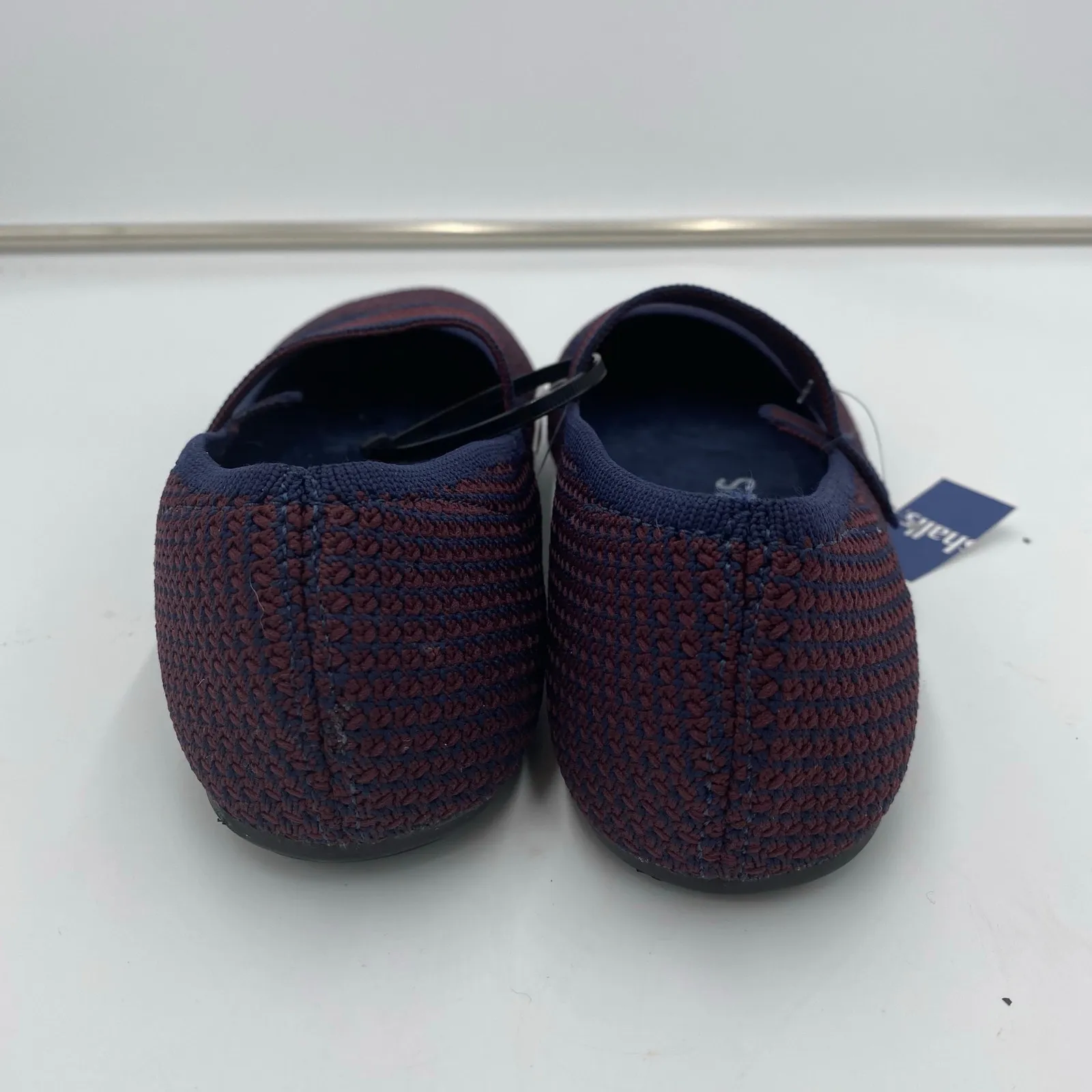 Aerosole Women Maroon & Navy Mary Jane Knit Ballet Flats Size 7.5 NWT - Image 6