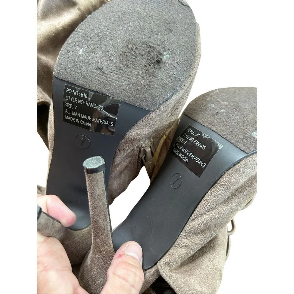 Lace Up Stiletto Heel Heels over the knee - Image 6