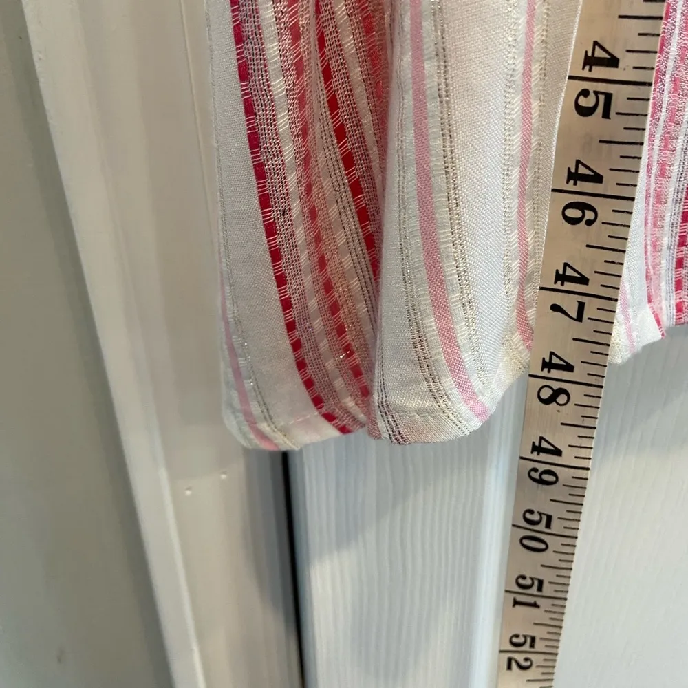 NWT Natural Impressions Size M Pink Metallic Sleeveless Slit Hem Midi Dress White Size M - Image 6