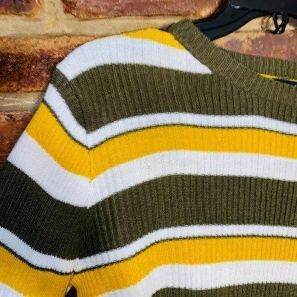 Very J Striped Long Tiered Bell Sleeve Pullover Sweater Women's Size Small - Image 4