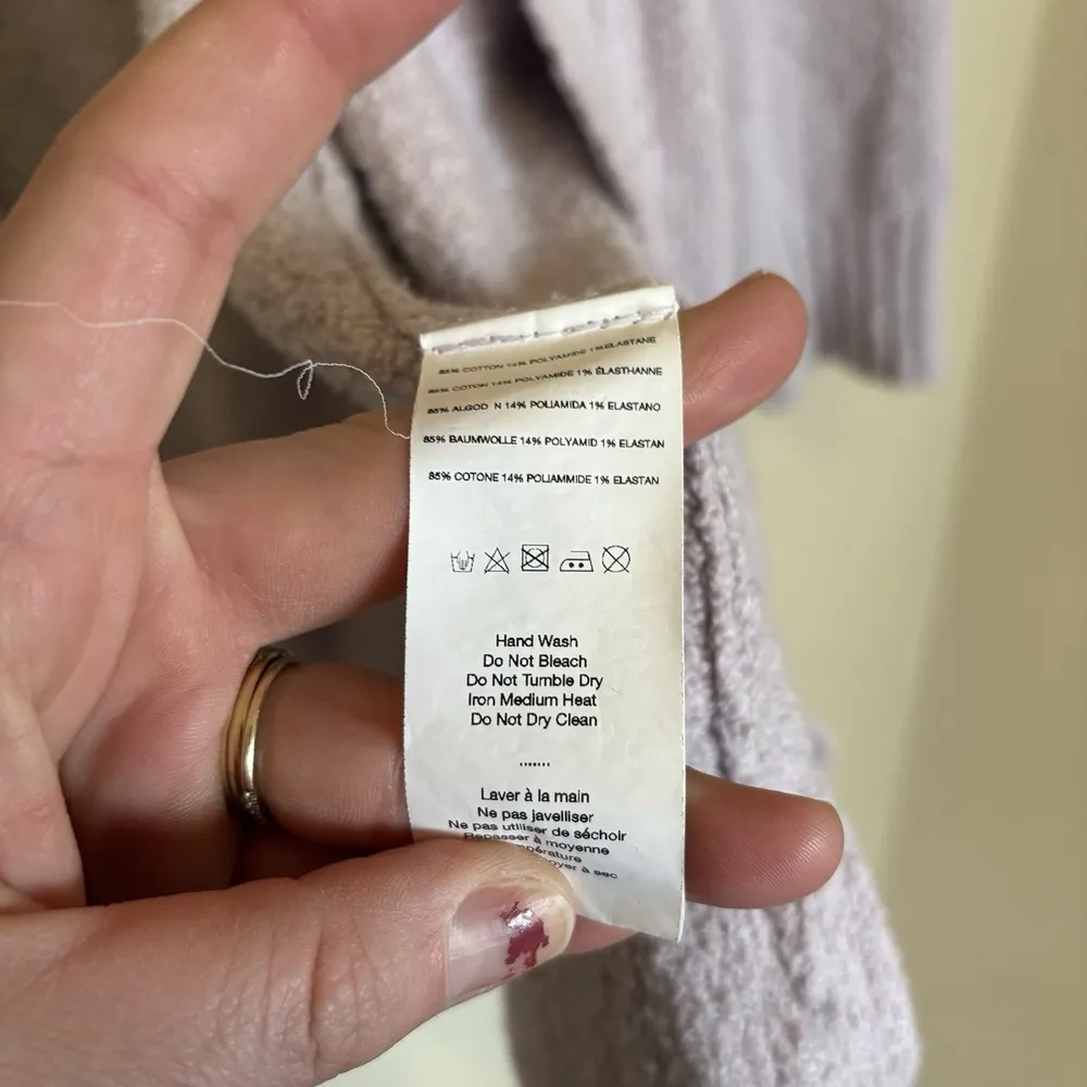 Rita Row Amapola Spain Boucle‎ Cardigan Lavendar Womens Oversized XS Purple - Image 3